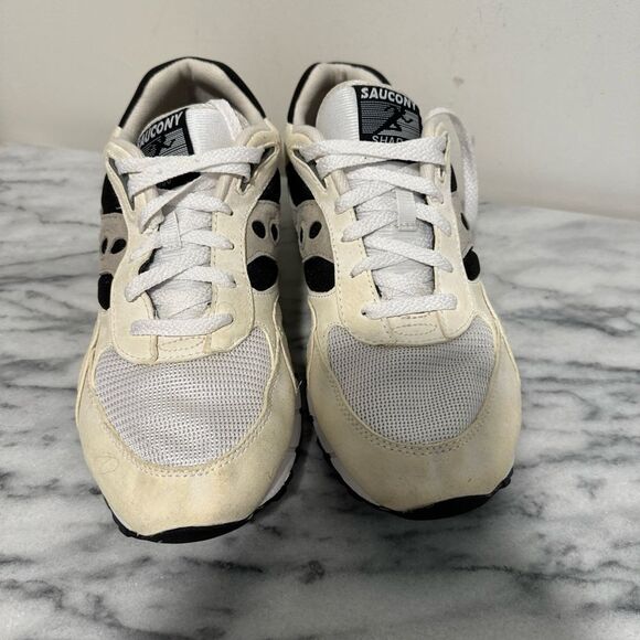 Saucony Shadow 6000 Cream and Black Sneakers Mens Sz 11.5 - Picture 11 of 14